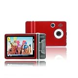 Ematic2.4InchesColorMP3VideoPlayerwithBuilt-in5MPDigitalCameraandVideoRecording,FMRadio,TVOut,Speaker4GBRED