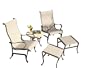 Cabezo, NS-CZ5CE, Five Piece Chat Set, Aged Bronze Frame covered by Sunbrella Fabric