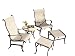 Cabezo, NS-CZ5CE, Five Piece Chat Set, Aged Bronze Frame covered by Sunbrella Fabric