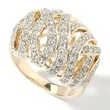 14K Gold 1.13ct Diamond Loop Ring