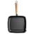 Kitchen Craft Pure Oriental Grill Pan Non Stick with Wooden Handle, 26 cm x 24 cm