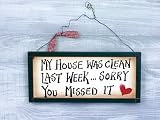 MY HOUSE WAS CLEAN WOOD SIGN