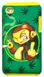 APPLE IPOD TOUCH 4TH GENERATION TWO-LAYERED (SOFT SILICON AND HARD BACK CASE) HYBRIB MONKEY CASE COVER PROTECTOR