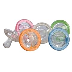 N�by 5928L Flex Beruhigungs-Schnuller Cherry, flexible Mundplatte, aus Silikon mit Noppen, ab 6 Monate, 1er Pack, Farbe nicht frei w�hlbar