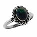 Sterling Silver Genuine Azurite Stone Twisted Border Ring