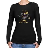 NCAA Western Illinois Leathernecks Ladies Blackout Long Sleeve Slim Fit T-Shirt - Black