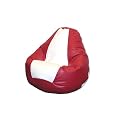 Two-Tone Beanbag Chair - Red/White