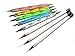 La Demoiselle Sable Nail Art Brushes Pen, Detailer Liner and Striper Set of 3 Plus 5 x 2 Way Marbleizing Dotting Pen with Bonus Rhinestones and Fimo Fruit and/or Flower Slices