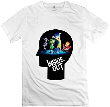 Funny Inside Out Brain Short Sleeve T-shirt For Men White Size XS
