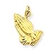 Religious 14k Yellow Gold Praying Hands Charm