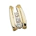 14kt Yellow Gold Three Stone Diamond Slide Pendant