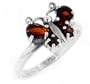 Sterling Silver Red Garnet Wing Butterfly Ring(Sizes 4,5,6,7,8)
