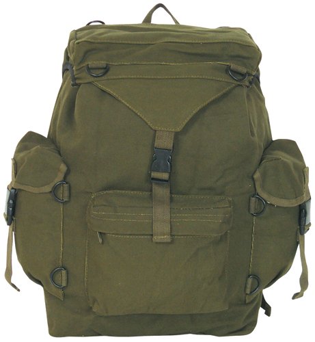 Canvas Australian Style Rucksack - Military Spec - Unisex - Olive