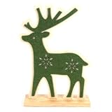 Review The Tribeca Gift Company  / Felt & Wood Cut Out Christmas Reindeer Small Green