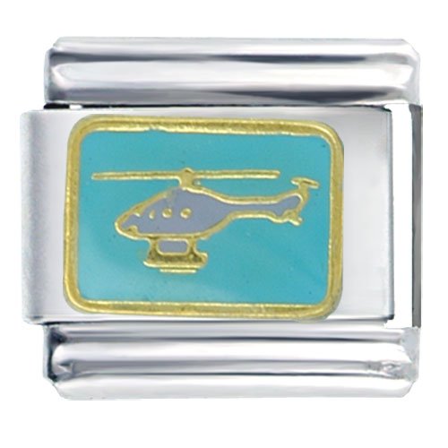 Helicopter Blue March Fashion Jewelry Italian Charm