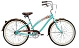 Nirve Lahaina Women's Single-Speed Cruiser Bike (Coral Teal)
