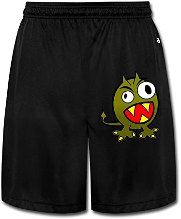 UWS DESIGN Mens Funny Clipart Short Pant Sweatpants Black