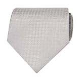 New Mens Silver Tone on Tone Checked Necktie