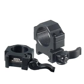  UTG Max Strength LE Grade Quick Detach Picatinny Scope Rings (2 Piece, 1-Inch Diam, 4-Screw Lo Profile)