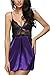 Avidlove Women Strap Lingerie Enchanting Satin Chemise Lace Nightgowns