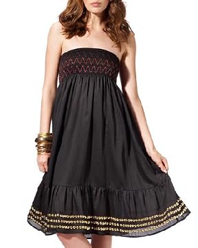 bebe.com : Smocked Beaded Strapless Dress from bebe.com