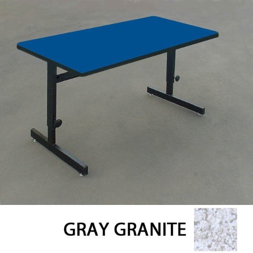 30 x 48 Computer Table - Adjustable - Gray Granite (Gray Granite) (26