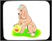 poodle37  - Decorated Mouse Pad with apple poodle dog blanket