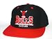 Casquette Neuve Ajustable Officielle NBA - Snapback Chicago Bulls - Design en 3D - Visiere Plate - Casquette Noire/Rouge