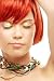 Green Beads Redhead with Eyes Closed - 48H x 32W - Peel and Stick Wall Decal by Wallmonkeys
