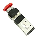 SODIAL(R)1/4"PT 2ポジション3ウェイモメンタリマッシュルームボタン空気圧機械弁