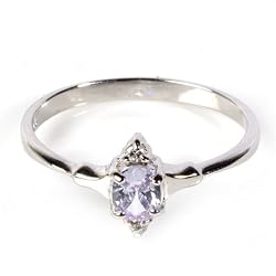 STERLING SILVER RING With Lavender CZ