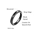 MNH Tungsten Ring Men Black Plating Wedding Band Women 4mm Matte Finish Comfort Fit Polished Edge 7-13