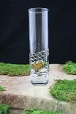 416Vw04rcyL. SL160  Gift Idea Art Crystal Glass Decorative Amber & Tin Vase
