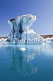 IMAGE OF Wallmonkeys Peel and Stick Wall Decals - Iceberg and Reflection on the Lagoon, Jokulsarlon, Iceland - 24