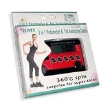 Combined Pedometer & Fat Analysis Device - Credit Card Sized Counts Steps, Calories and Distance