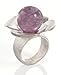 Amethyst solitaire ring, 'Dawn Flower' title=
