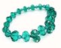 Blue Zircon Single Strand Double Daisy Crystal Bracelet
