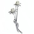 Pugster Faux Pearl Daixy Brooch