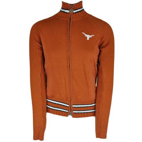 NCAA Alyssa Milano Texas Longhorns Womens Full Zip Sweater Jacket Touch Large LG at Amazon.com