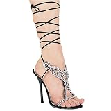 457-SANDEE Spike Angel, black satin-size 8
