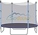 SkyBound Trampoline Enclosure Safety Nets for Trampolines with Straight Poles (Poles Sold Separately) (8 Ft. Fame Size, 4 Poles)