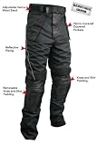 Xelement Men's Cordura and Leather Motorcycle Racing Pants