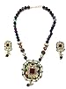 Mogul Necklace Set Fashion Indie Boho Vintage Meenakari Pendant Jewelry
