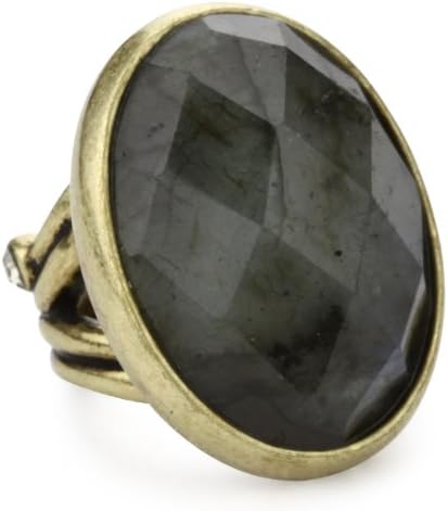 Paige Novick "Barcelona" Faceted Labradorite Ring Size 6