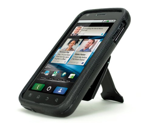 Body Glove 9186301 Glove Snap-On Case with Kickstand for Motorola Atrix - 1 Pack - Retail Packaging - Black
