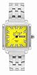 Sartego watch SQQ37 Square Stainless Steel Dress Watch Yellow Dial Men's Watch