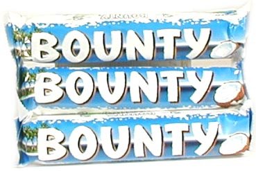 Bounty Bar with Milk Chocolate-pack 3 Bars by Coconut Milk