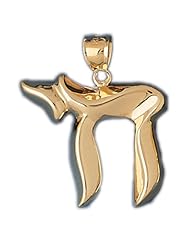 CleverEves 14k Gold Pendant Jewish Chais 6 - Gram(s)