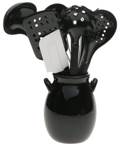 Farberware 9-Piece Kitchen-in-a-Crock Set Black