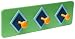 Homz Kidz Wall Mount 3-Hook Boys Rack